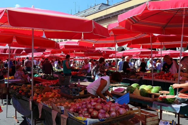 Dolac Market In Zagreb Croatia